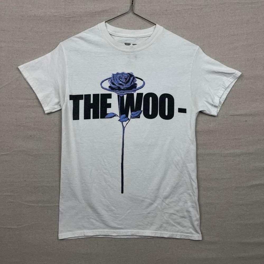 Vlone x Pop Smoke The Woo- White‎ Graphic Tee Shirt